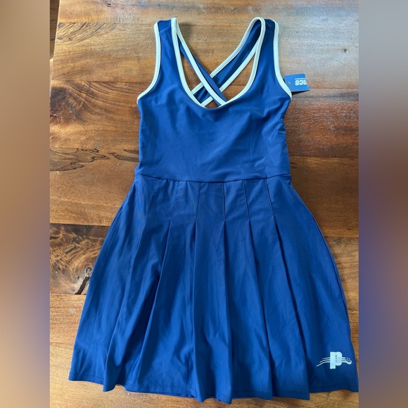 NWT Prince Pickleball Women's Cross-Back Skort Pleated Dress Small Navy - Picture 1 of 9
